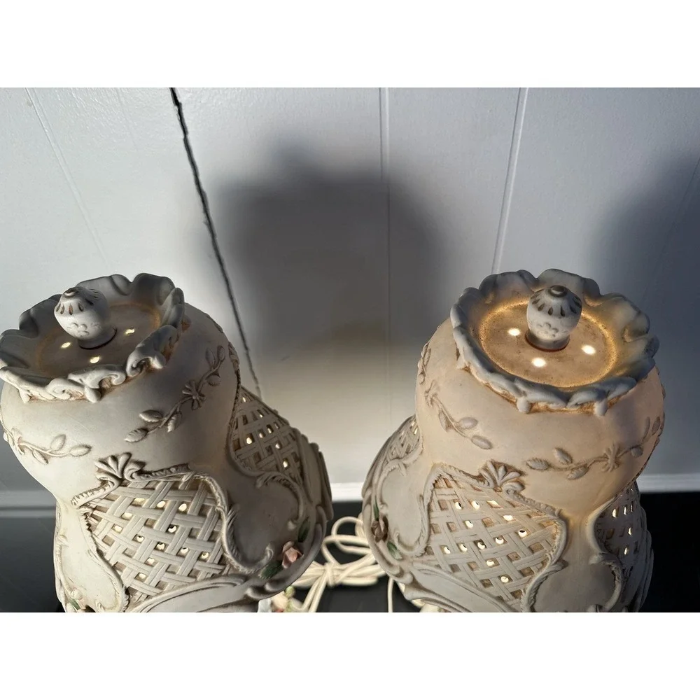 Lennile Ardelt‎ Boy and Girl Porcelain Lamps Pair